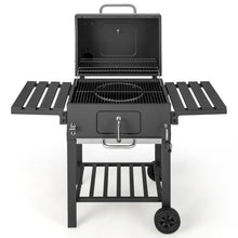 Load image into Gallery viewer, Barbecue à Charbon de Bois Portable avec 2 Tables d'Appoint Noir -