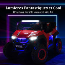 Load image into Gallery viewer, Voiture lectrique Enfant 12 V Tlcommande pour 3-8 Ans 2 Vitesses Ressort de Suspension Charge 59KG 118x74x71CM Noir/Rose/Rouge -