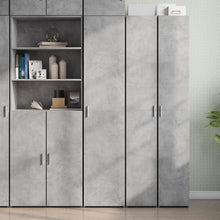 Load image into Gallery viewer, vidaXL Buffet Haut Gris béton 40x42,5x185 cm Bois d'ingénierie, Buffet, Armoire de Rangement, Panneau latéral, Armoire, Armoire latérale