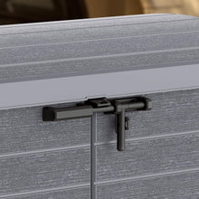 Load image into Gallery viewer, Duramax StoreAway 1200L Plastic Garden Shed/ Flat Lid,Outdoor Storage Shed,Wheelie Bin Hideaways,Wheelie bin box,Durable Construction,Ideal for Bikes,BBQs &amp; 2x 240L Bins,145x85x125 cm,Brown