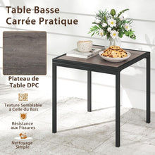 Load image into Gallery viewer, Ensemble Salon de Jardin 3 Pièces Ensemble de Canapé Rembourré d’Extérieur avec Table Basse Cadre en Métal Robuste Gris -