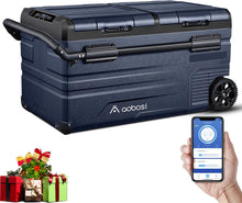 Load image into Gallery viewer, 115L Glaciere Electrique Double Zone,Glaciere a Compression WiFi APP,12 V/24 V et 100-240 V Frigo Camping,-20 à 20 pour Voiture,Camion,Bateau,Camping,Car,Caravanes,Voyageant,Maison