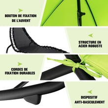 Load image into Gallery viewer, Bain de Soleil  Bascule Transat Suspendu avec Pare-Soleil &amp; Coussin Hamac Charge 150KG 184 cm x 147 cm x 187 cm Vert -
