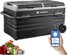 Load image into Gallery viewer, 115L Glaciere Electrique Double Zone,Glaciere a Compression WiFi APP,12 V/24 V et 100-240 V Frigo Camping,-20 鈩 20 鈩pour Voiture,Camion,Bateau,Camping,Car,Caravanes,Voyageant,Maison