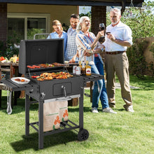Load image into Gallery viewer, Barbecue  Charbon de Bois Portable avec 2 Tables d'Appoint Noir -