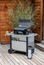 Load image into Gallery viewer, Attitude2go,Barbecue de Table  Faible fume,BBQ Portable, Couvercle,thermomtre,et Grille en Fonte,Alimentation : Cartouche de gaz CV 470 Plus,Gris