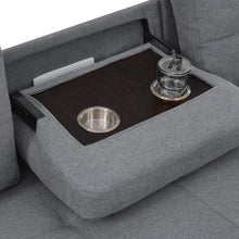 Load image into Gallery viewer, Zubaliya Canapé Convertible en Forme de L,canape lit 2 Places Convertible Gris,canapé 3 Places lit gigogne avec Fonction Couchage,équipé d'un Espace de Rangement