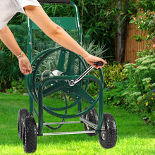 Load image into Gallery viewer, Dvidoir de Tuyau d橝rrosage avec 4 Roulettes Chariot pour 1.7m de Tuyau d橝rrosage Panier,95x62x113cm,Vert -