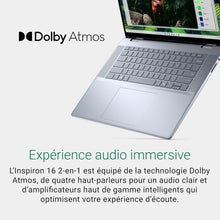 Load image into Gallery viewer, Dell Inspiron 16 PC Portable 2-en-1 écran 16" FHD+ (1920 x 1200) Intel Core Ultra 5 Series 1 Graphique Intel 16 Go RAM 512 Go SSD Windows 11 Home Clavier AZERTY rétroéclairé Bleu