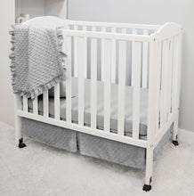 Load image into Gallery viewer, American Baby Company Heavenly Soft Minky Dot 3-Piece Mini/Portable Crib Bedding Set, Grey