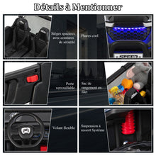 Load image into Gallery viewer, Voiture électrique Enfant 12 V Télécommande pour 3-8 Ans 2 Vitesses Ressort de Suspension Charge 59KG 118x74x71CM Noir/Rose/Rouge -