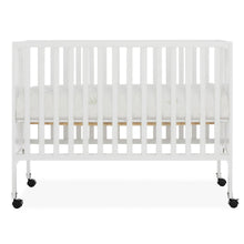 Load image into Gallery viewer, Dream on Me Quinn Full - Size Folding Crib. Removable Wheels. Modern Nursey. Adjustable Mattress Support. Patent Folding System in White