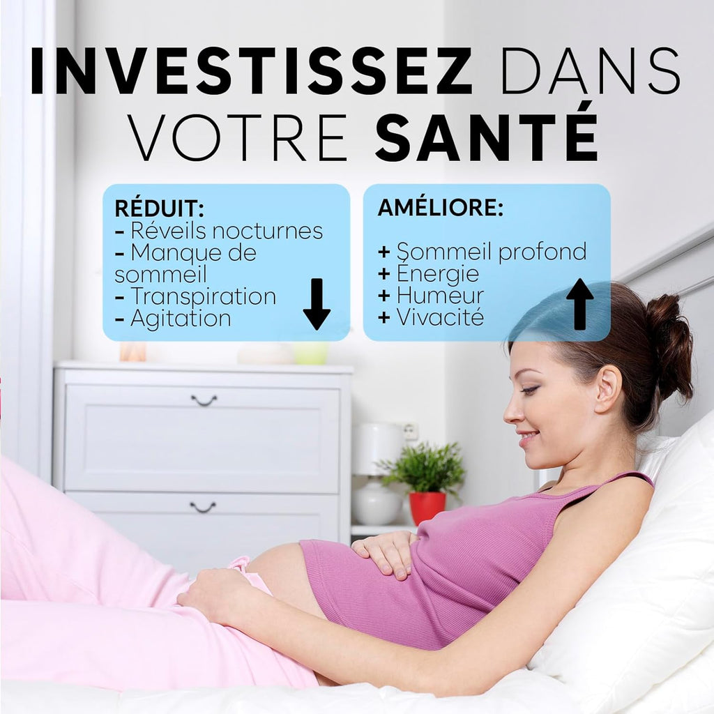 Adamson B10 Refroidisseur Lit Twin 190x100 CM + Surmatelas Rafraichissant 100% Coton + Matelas Climatisé Idéal Contre Les Sueurs Nocturnes + pour Les Dormeurs Chauds - Garantie 5 Ans - Bleu Marine