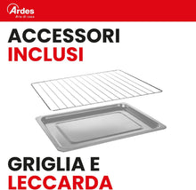 Load image into Gallery viewer, ARDES - AR6264PB Four électrique ventilé Capacité de 64 litres avec lumière interne 6 fonctions de cuisson minuterie double vitrage avec accessoires MAGNUS, Noir