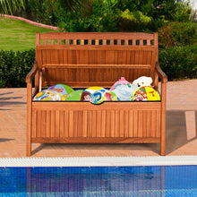 Load image into Gallery viewer, Banc de Jardin 2 Places 107 x 59 x 90 CM en Bois d'Acacia avec Compartiment de Rangement pour Jardin Terrasse Balcon -