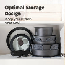 Load image into Gallery viewer, SENSARTE 17 Piece Pots and Pans Set. Detachable Handle Cookware