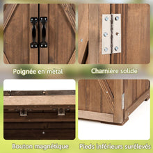 Load image into Gallery viewer, Armoire de Jardin Exterieur en Bois 77,5 x 56 x 72 cm Abri à Outils avec Double Portes Marron -