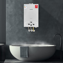 Load image into Gallery viewer, 20LPM Chauffe-eau Gaz, 40KW Chauffe-eau Instantané GPL avec Pression d'Eau Requise Très Faible de 0,1 Bar pour la Douche et à la Demande, Fonctionne au Butane et Propane