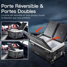 Load image into Gallery viewer, 115L Glaciere Electrique Double Zone,Glaciere a Compression WiFi APP,12 V/24 V et 100-240 V Frigo Camping,-20 鈩 20 鈩pour Voiture,Camion,Bateau,Camping,Car,Caravanes,Voyageant,Maison