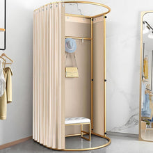 Load image into Gallery viewer, Ainbonte Cabine d'essayage Portable, Magasin de Vêtements Cabine Essayage, pour Magasin de Centre Commercial et Bureau, Protection de la Vie Privée Temporaire Dressing de Vestiaire (Beige)