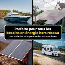 Load image into Gallery viewer, Batterie Solaire AGM 12V 100Ah Décharge Profonde sans Entretien pour Camping-Car, Voiture, Bateau, Jardin et Systèmes Solaires Autonomes Batterie Énergie Electronicx Solar Edition