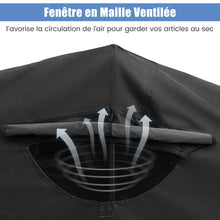 Load image into Gallery viewer, Abri de Moto Extrieur Tente Moto avec Housse en Tissu Oxford Fen锚tres en Maille Enroulables Housse Moto Exterieur tanche pour Moto Vlos Outils Noir -