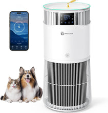 Load image into Gallery viewer, Amicura P2 Purificateur d'air Hepa pour Animaux et Personnes Allergiques, 843 m³/h CADR Contre les Poils d'animaux, Filtre Hospitalier H13 Hepa, 450 m³/h de Particules, Contrôle par App