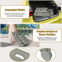 Load image into Gallery viewer, Chaise Longue Pliable Dossier Inclinable  5 Positions avec Roues Intgres pour Terrasse Jardin Piscine 150 kg Gris/Blanc/Bleu -
