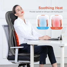 Load image into Gallery viewer, COMFIER Siège Massant Shiatsu pour Dos &amp; Cou - Masseur de Dos Complet à Pétrir 2D/3D avec Chaleur et Compresse réglable, Fauteuil Massant pour hanche/nuque/dos, Masseur Complet du Corps