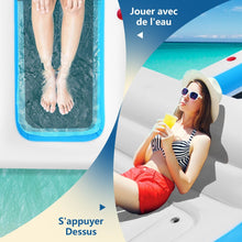 Load image into Gallery viewer, Île de Piscine Gonflable pour 4 Personnes avec Pompe Glacière Porte-Gobelets 360 x 197 x 66cm -