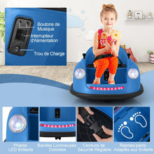 Load image into Gallery viewer, Auto-tamponneuse Electrique 12V pour Enfants Alimentée par Batterie Télécommande Lumières LED Musique pour les 2-5 Ans Rose/Rouge/Bleu -