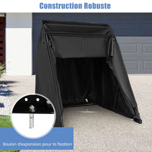 Load image into Gallery viewer, Abri de Moto Extrieur Tente Moto avec Housse en Tissu Oxford Fen锚tres en Maille Enroulables Housse Moto Exterieur tanche pour Moto Vlos Outils Noir -