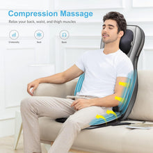 Load image into Gallery viewer, COMFIER Siège Massant Shiatsu pour Dos &amp; Cou - Masseur de Dos Complet à Pétrir 2D/3D avec Chaleur et Compresse réglable, Fauteuil Massant pour hanche/nuque/dos, Masseur Complet du Corps