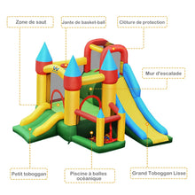 Load image into Gallery viewer, Château Gonflable avec Souffleur pour Enfants de 3 à 10 Ans avec Plusieurs Types de Jeu Différents 330 x 300 x 210 cm -