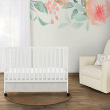Load image into Gallery viewer, Dream on Me Quinn Full - Size Folding Crib. Removable Wheels. Modern Nursey. Adjustable Mattress Support. Patent Folding System in White