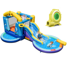 Load image into Gallery viewer, Ch芒teau Gonflable Ocan 6 en 1 avec Souffleur 680W Toboggan Aquatique &amp; 2 Piscines Maison de Rebond Gonflable Charge 90kg -