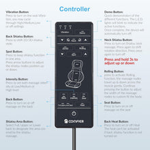 Load image into Gallery viewer, COMFIER Siège Massant Shiatsu pour Dos &amp; Cou - Masseur de Dos Complet à Pétrir 2D/3D avec Chaleur et Compresse réglable, Fauteuil Massant pour hanche/nuque/dos, Masseur Complet du Corps