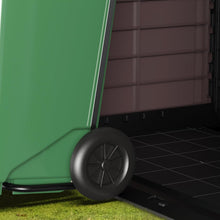 Load image into Gallery viewer, Duramax StoreAway 1200L Plastic Garden Shed/ Flat Lid,Outdoor Storage Shed,Wheelie Bin Hideaways,Wheelie bin box,Durable Construction,Ideal for Bikes,BBQs &amp; 2x 240L Bins,145x85x125 cm,Brown