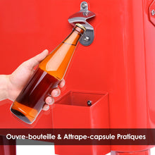 Load image into Gallery viewer, Chariot Isotherme Roulant de 76L Rfrigrant avec Roulettes Universelles Ouvre-bouteille Desserte Jardin pour Conserver Glace et Boissons -