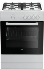 Load image into Gallery viewer, FSG62000DW -FSG62000DW-Cuisine et Four Intégré au Gaz,Plaque de cuisson avec 4 Cuisinières - Blanc,60 x 60 x H 85 cm,2900 W,64 litres,acier inoxydable -