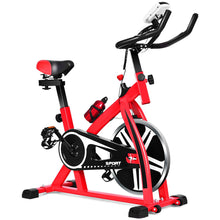 Load image into Gallery viewer, Vélo d'Exercice Intérieur avec Volant d'Inertie 8 KG Silencieux Bouilloire Porte-gobelet Ecran LCD Selle et Huidon Réglables -