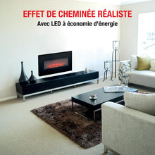Load image into Gallery viewer, Classic Fire Cheminée Electrique Memphis - Cheminee Decorative 1800W - Cheminée Électrique avec Effet Flame, Chauffage, Télécommande et Minuterie - Fixation Murale - Noir