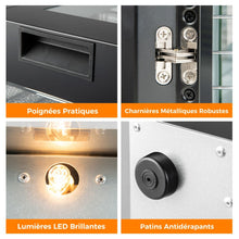 Load image into Gallery viewer, Déshydrateur Alimentaire Séchoir à 10 Plateaux en Acier Inoxydable avec 10 Programmes Préréglés Minuterie de 48H&amp;Température de 30-75Noir -