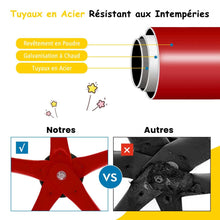 Load image into Gallery viewer, Dôme d'Escalade de 305cm avec Balançoire Cage d'Escalade en Métal Charge Max 363 kg Intérieur Extérieur pour Enfants de 3-10 Ans Jaune/Rouge -