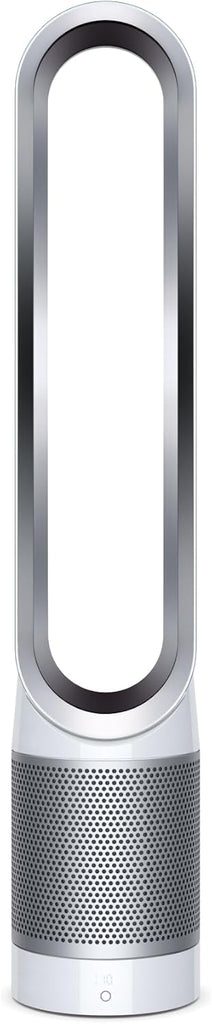 Dyson Pure Cool TP00 – Purificateur ventilateur tour sans pales, 10 vitesses, 434L/s, filtre HEPA 360°, capte 99,95% particules, Blanc/Argent