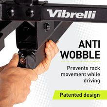 Load image into Gallery viewer, Vibrelli Porte-attelage de vélo électrique – 2 Porte-vélos électriques pour Gros pneus, VTT, vélos Standard – 29,5 kg par vélo – Anti-oscillation breveté – Voitures et VUS – Plateforme