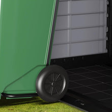 Load image into Gallery viewer, Duramax StoreAway 1200L Plastic Garden Shed/ Flat Lid,Outdoor Storage Shed,Wheelie Bin Hideaways,Wheelie bin box,Durable Construction,Ideal for Bikes,BBQs &amp; 2x 240L Bins,145x85x125 cm,Brown