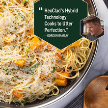 Load image into Gallery viewer, Hexclad 6 Piece Hybrid Stainless Steel Cookware Pan Set 8", 10", 12" with Glass Lids