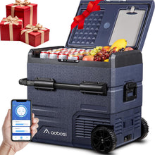 Load image into Gallery viewer, 115L Glaciere Electrique Double Zone,Glaciere a Compression WiFi APP,12 V/24 V et 100-240 V Frigo Camping,-20 à 20 pour Voiture,Camion,Bateau,Camping,Car,Caravanes,Voyageant,Maison
