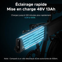 Load image into Gallery viewer, EP-2 Pro Vlo lectrique Pliable 20 脳 4.0 Fat Bike Electrique 7 Vitesses avec Batterie Amovible 48V 13Ah Autonomie 120km Tout-Terrain &amp; VTT &amp; Plage &amp; Neige -